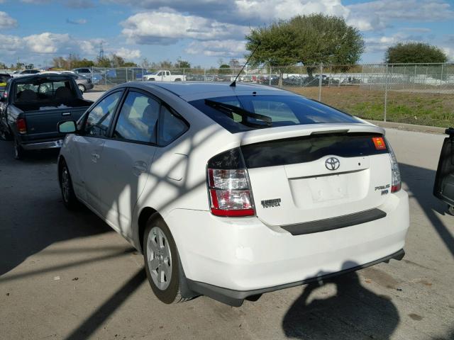 JTDKB20U053008400 - 2005 TOYOTA PRIUS WHITE photo 3