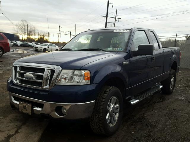 1FTPX14V08FA08324 - 2008 FORD F150 BLUE photo 2