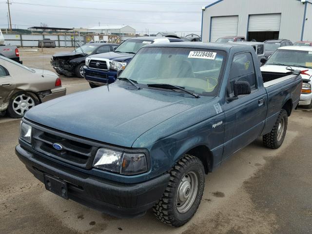 1FTCR10A9VPB51810 - 1997 FORD RANGER GREEN photo 2