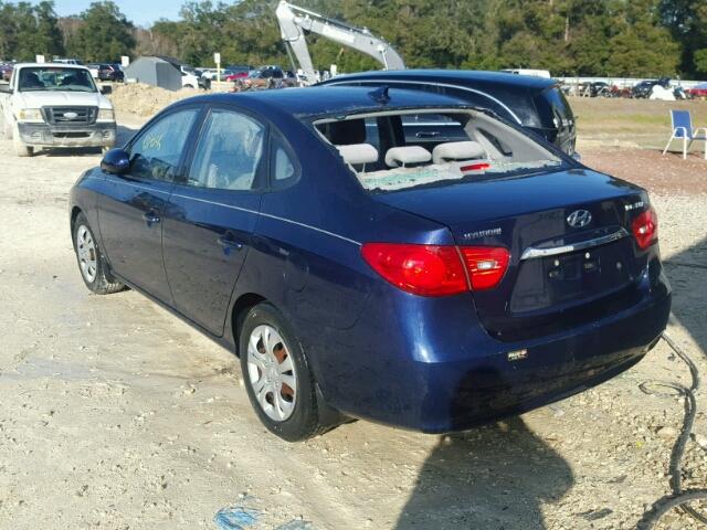 KMHDU4AD9AU055194 - 2010 HYUNDAI ELANTRA BL BLUE photo 3