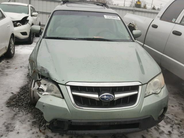 4S4BP66C797337158 - 2009 SUBARU OUTBACK 2. GREEN photo 10