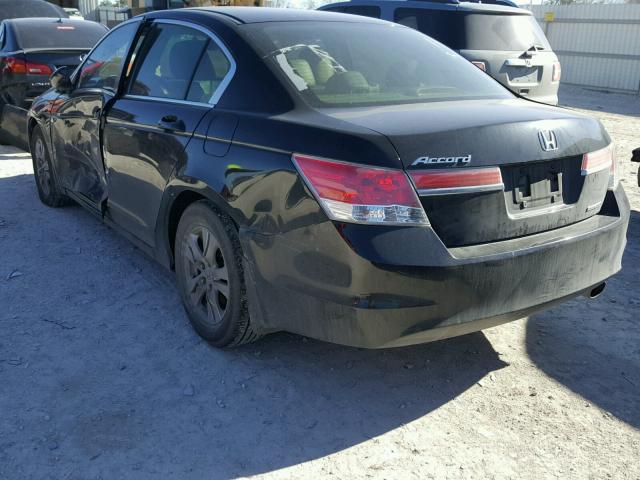 1HGCP2F62CA113755 - 2012 HONDA ACCORD SE BLACK photo 3