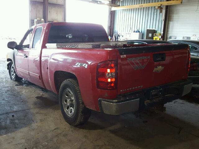 1GCEK19C69Z291907 - 2009 CHEVROLET SILVERADO RED photo 3