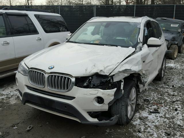 5UXWX9C53F0D58012 - 2015 BMW X3 XDRIVE2 WHITE photo 2