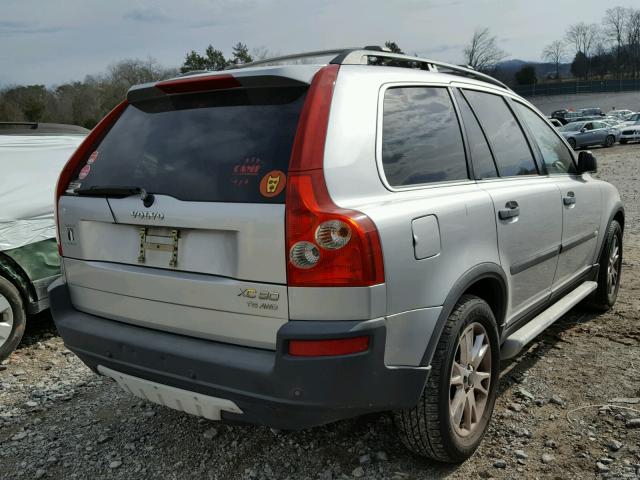 YV1CZ91H641123260 - 2004 VOLVO XC90 T6 SILVER photo 4