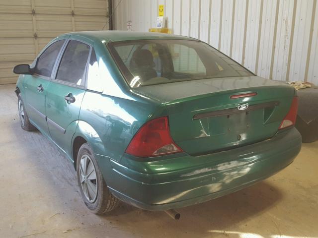 1FAFP33P72W156753 - 2002 FORD FOCUS LX GREEN photo 3