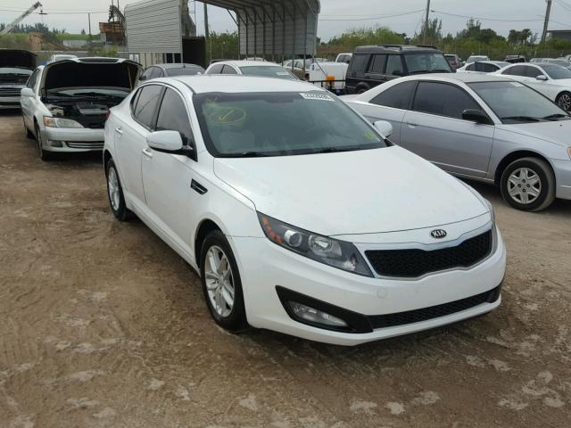 KNAGM4A73D5375988 - 2013 KIA OPTIMA LX WHITE photo 1