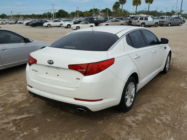 KNAGM4A73D5375988 - 2013 KIA OPTIMA LX WHITE photo 4