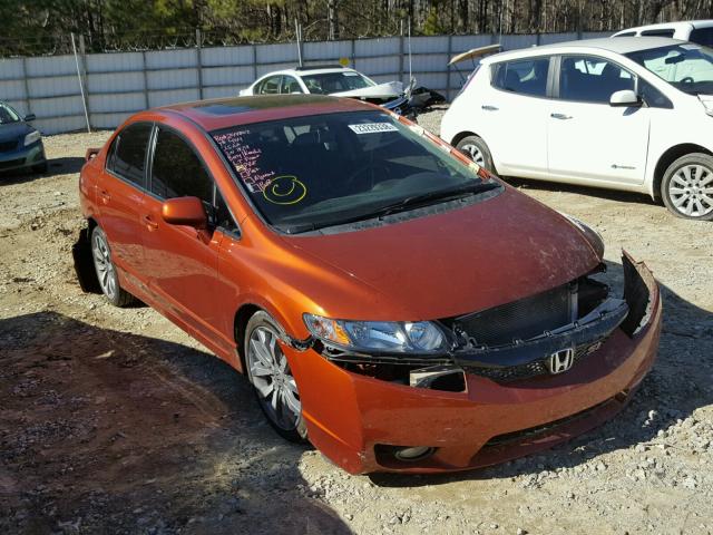 2HGFA55519H706798 - 2009 HONDA CIVIC SI ORANGE photo 1