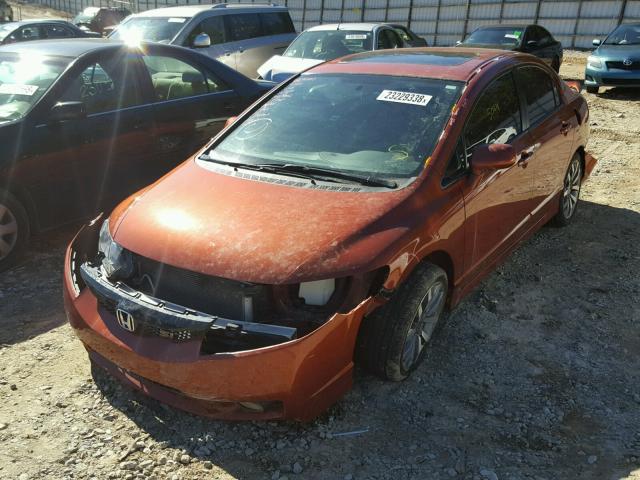 2HGFA55519H706798 - 2009 HONDA CIVIC SI ORANGE photo 2