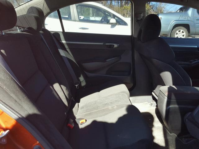 2HGFA55519H706798 - 2009 HONDA CIVIC SI ORANGE photo 6