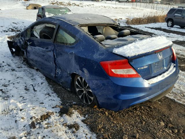 2HGFG4A58DH701055 - 2013 HONDA CIVIC SI BLUE photo 3