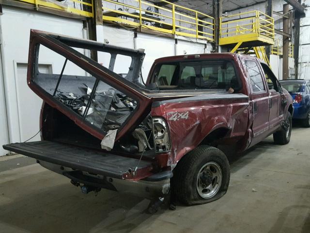 1FTSW31F02EB60686 - 2002 FORD F350 SRW S RED photo 4