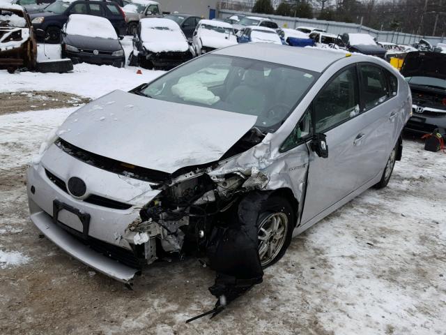 JTDKN3DU1A0061609 - 2010 TOYOTA PRIUS GRAY photo 2