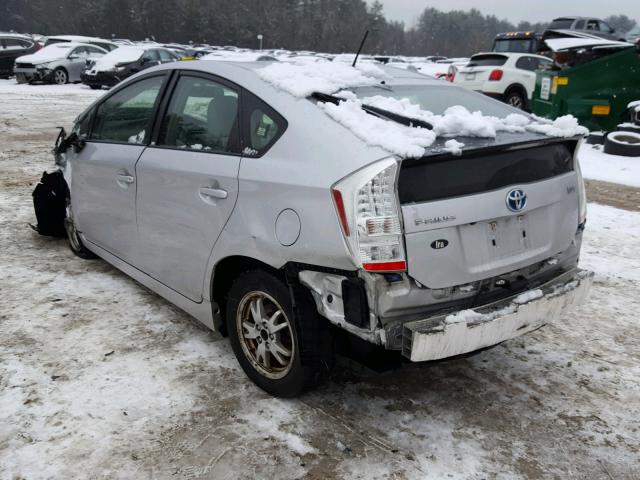 JTDKN3DU1A0061609 - 2010 TOYOTA PRIUS GRAY photo 3