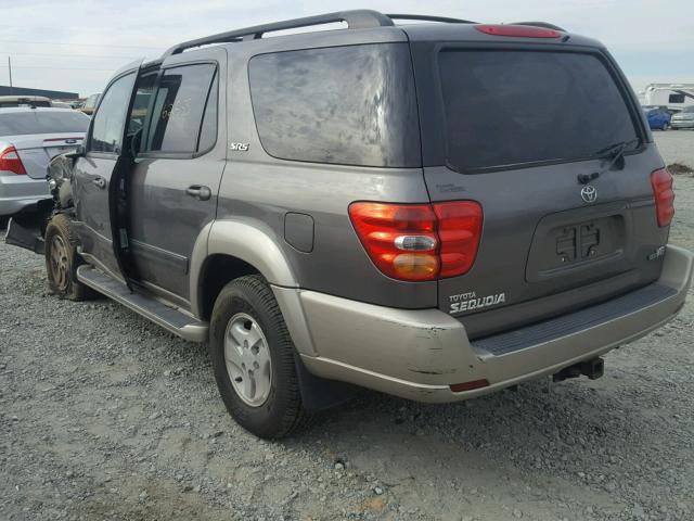 5TDZT34AX4S211874 - 2004 TOYOTA SEQUOIA SR GRAY photo 3