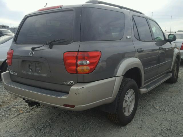 5TDZT34AX4S211874 - 2004 TOYOTA SEQUOIA SR GRAY photo 4