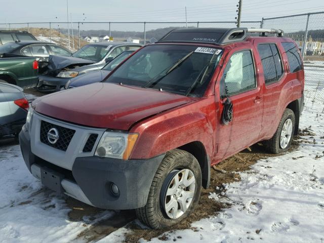 5N1AN0NW1AC512039 - 2010 NISSAN XTERRA OFF RED photo 2