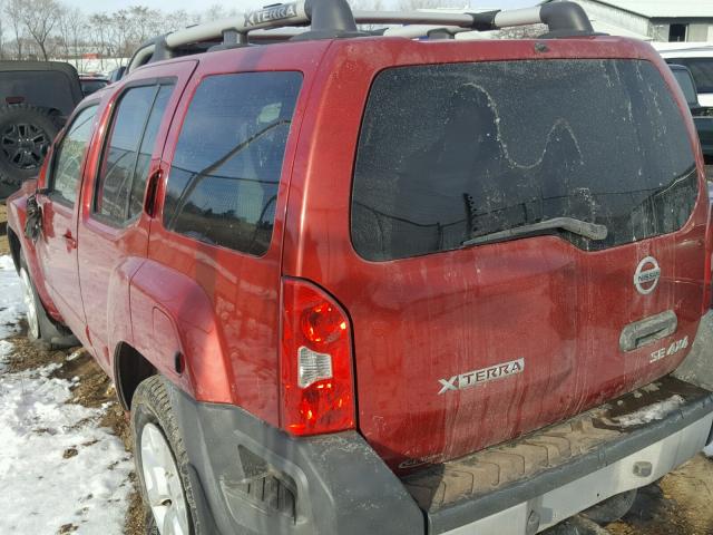 5N1AN0NW1AC512039 - 2010 NISSAN XTERRA OFF RED photo 3