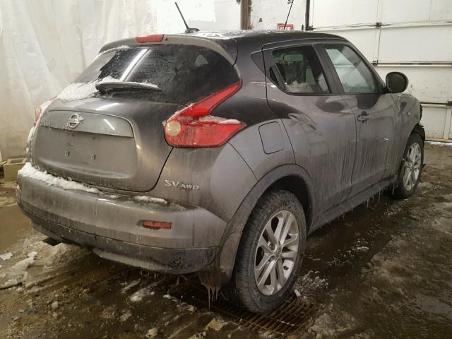 JN8AF5MV0BT005467 - 2011 NISSAN JUKE S GRAY photo 4