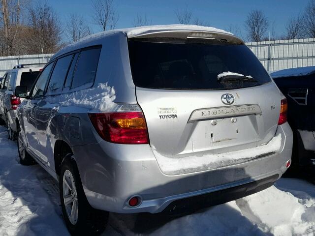 JTEDS41A882012337 - 2008 TOYOTA HIGHLANDER SILVER photo 3