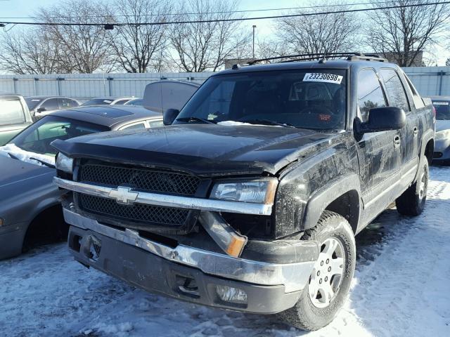 3GNEK12T74G284684 - 2004 CHEVROLET AVALANCHE BLACK photo 2