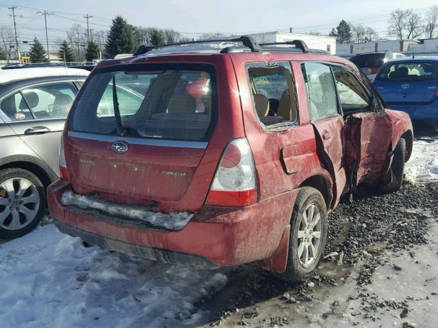 JF1SG65646H738050 - 2006 SUBARU FORESTER 2 RED photo 4