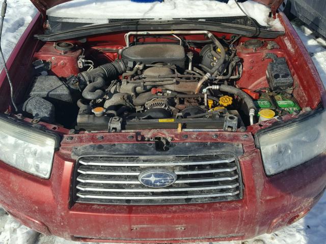 JF1SG65646H738050 - 2006 SUBARU FORESTER 2 RED photo 7