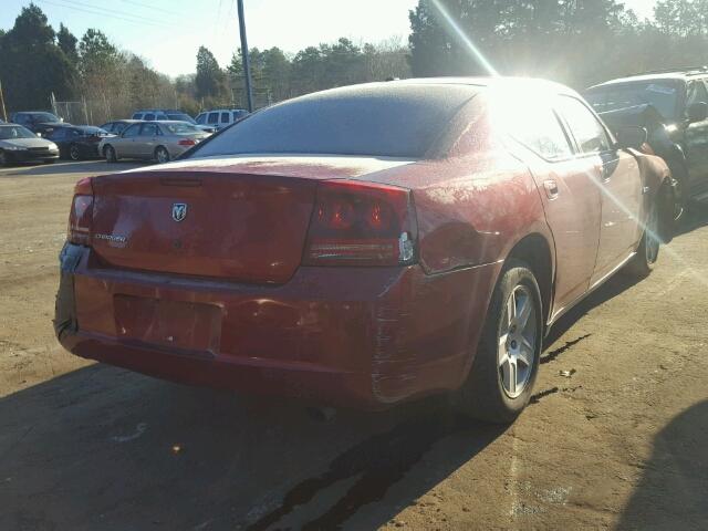 2B3KA43GX7H865314 - 2007 DODGE CHARGER SE RED photo 4