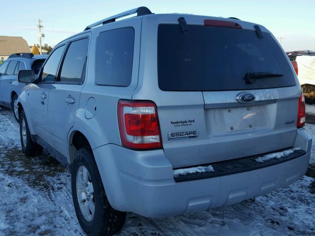 1FMCU94158KD75080 - 2008 FORD ESCAPE LIM SILVER photo 3