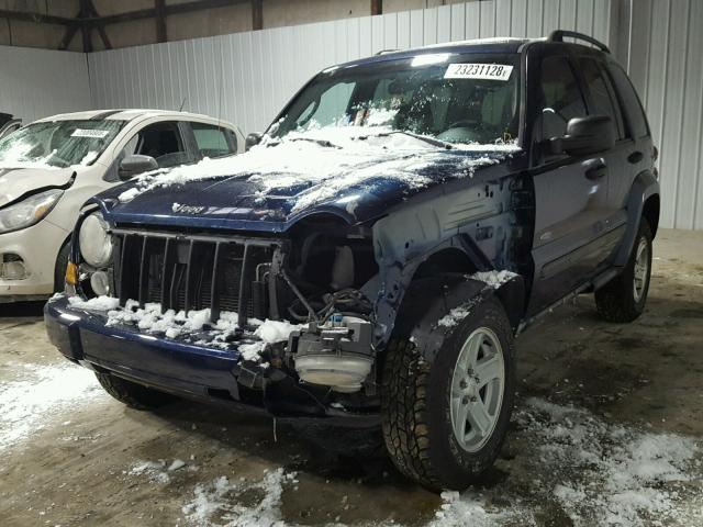 1J4GL48K47W566733 - 2007 JEEP LIBERTY SP BLUE photo 2