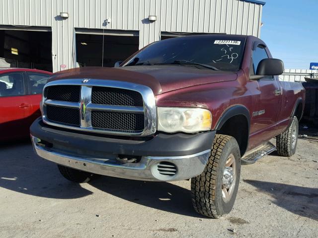 3D7KU26D23G720604 - 2003 DODGE RAM 2500 S MAROON photo 2