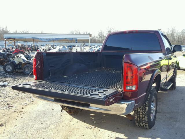 3D7KU26D23G720604 - 2003 DODGE RAM 2500 S MAROON photo 4