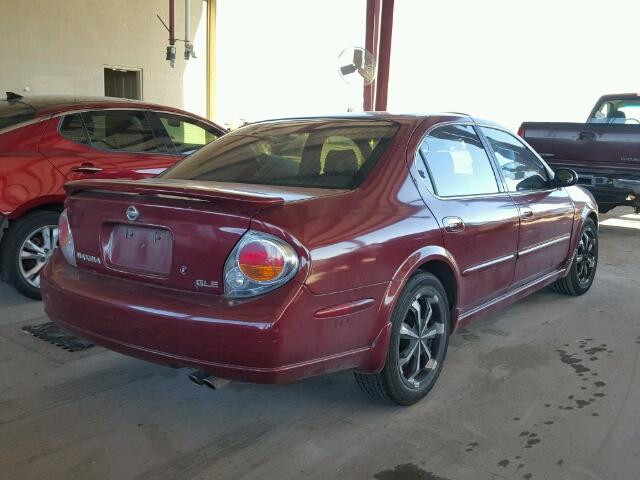 JN1DA31A63T438891 - 2003 NISSAN MAXIMA GLE MAROON photo 4