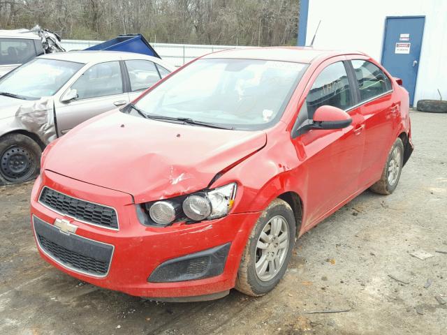 1G1JC5SH4C4107585 - 2012 CHEVROLET SONIC LT RED photo 2