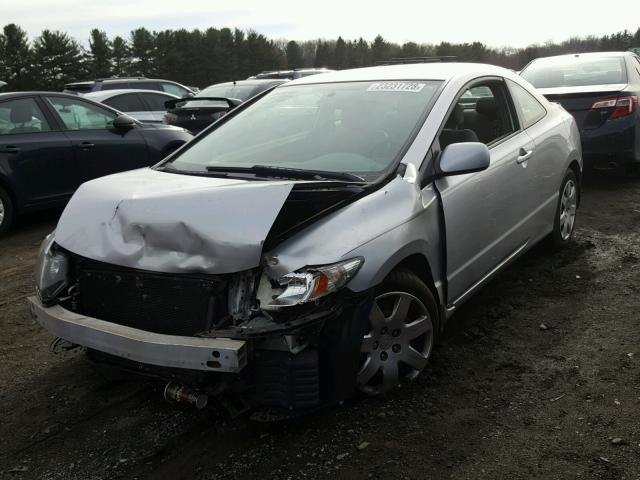 2HGFG12619H537421 - 2009 HONDA CIVIC LX SILVER photo 2