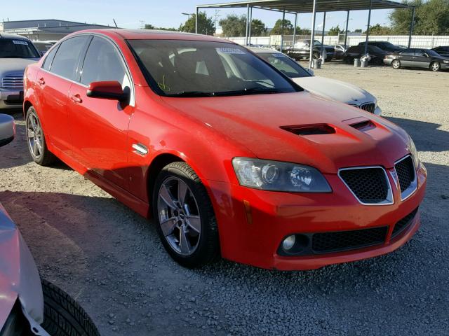 6G2ER57708L129272 - 2008 PONTIAC G8 RED photo 1