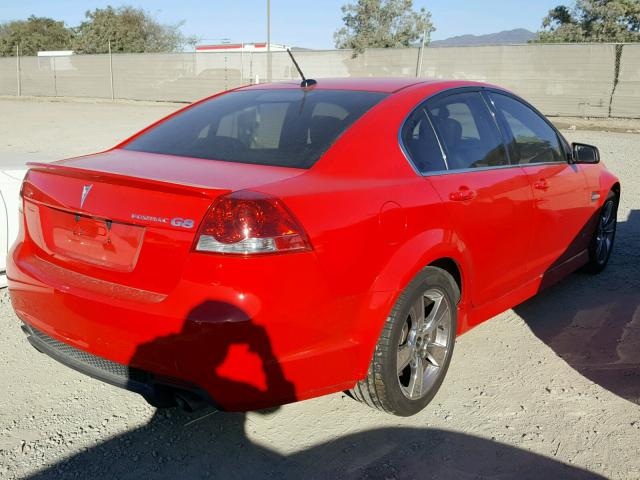 6G2ER57708L129272 - 2008 PONTIAC G8 RED photo 4