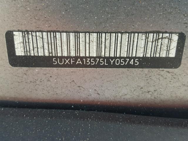 5UXFA13575LY05745 - 2005 BMW X5 3.0I GRAY photo 10