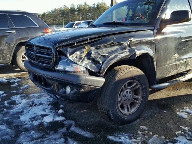 1D7HG38X03S329118 - 2003 DODGE DAKOTA QUA BLACK photo 9