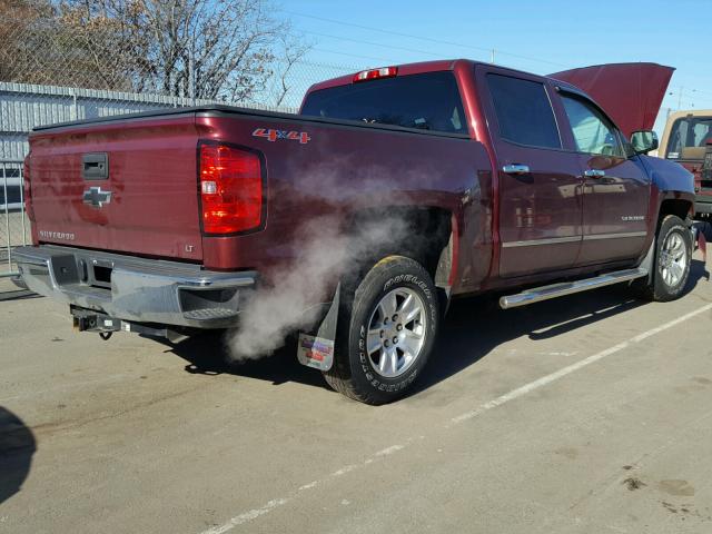 3GCUKREC6EG264684 - 2014 CHEVROLET SILVERADO MAROON photo 4