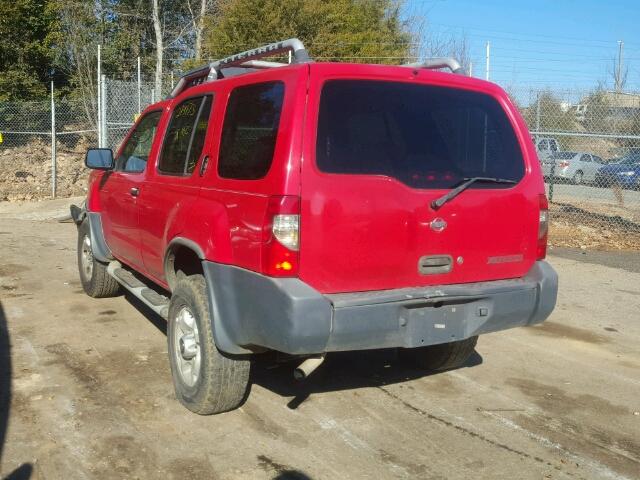 5N1ED28T5YC513576 - 2000 NISSAN XTERRA XE RED photo 3