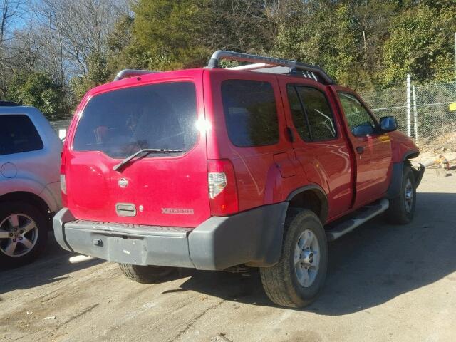 5N1ED28T5YC513576 - 2000 NISSAN XTERRA XE RED photo 4