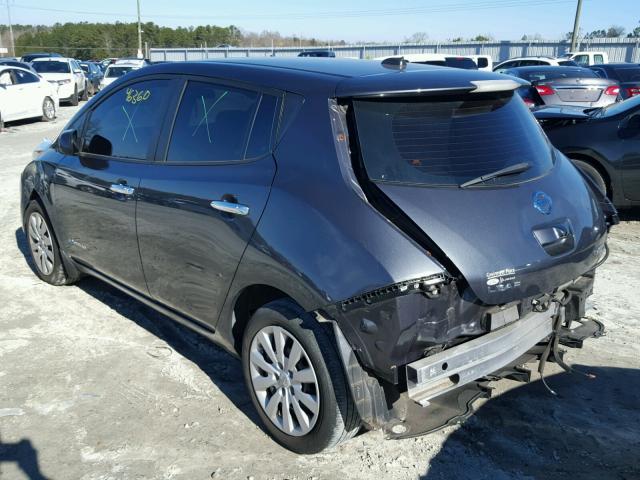 1N4AZ0CP9DC415122 - 2013 NISSAN LEAF S GRAY photo 3