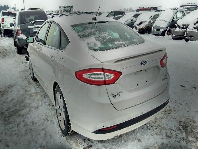 3FA6P0LU1ER215484 - 2014 FORD FUSION SE WHITE photo 3