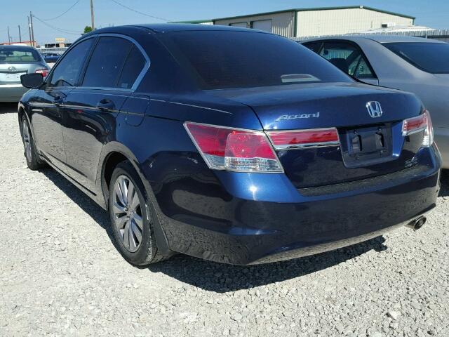 1HGCP2F71BA117125 - 2011 HONDA ACCORD EX BLUE photo 3