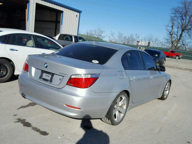 WBANU53588CT02660 - 2008 BMW 528 I GRAY photo 4