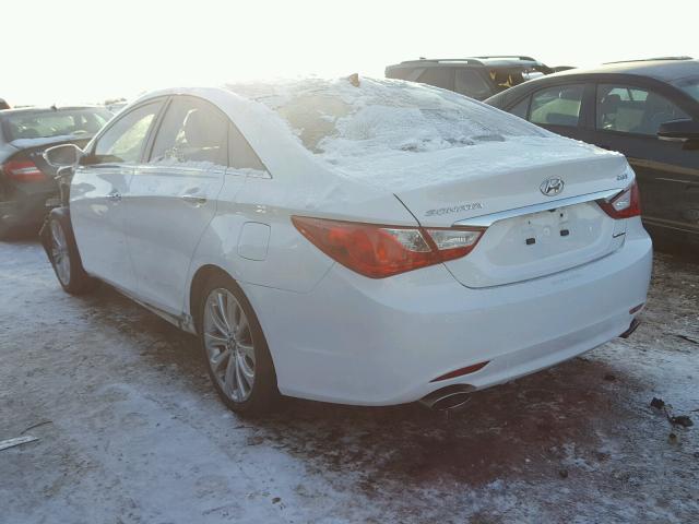 5NPEC4AB3DH539516 - 2013 HYUNDAI SONATA SE WHITE photo 3