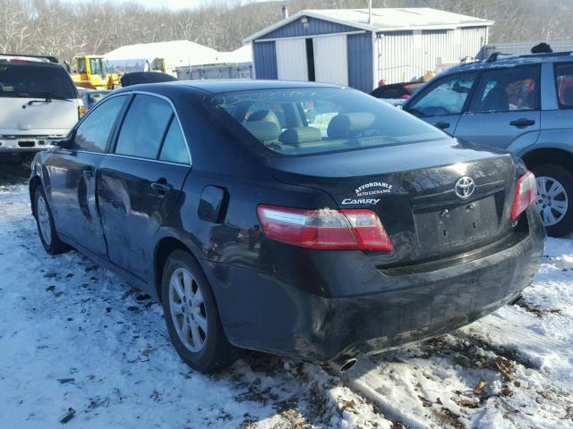 4T1BK46K18U570320 - 2008 TOYOTA CAMRY LE BLACK photo 3