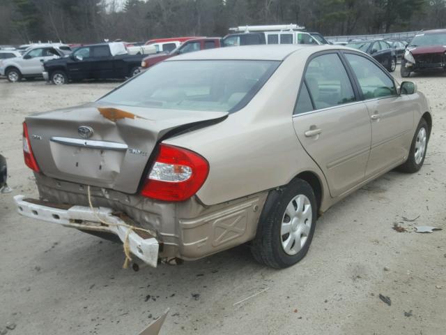 4T1BE32K43U181154 - 2003 TOYOTA CAMRY LE GOLD photo 4